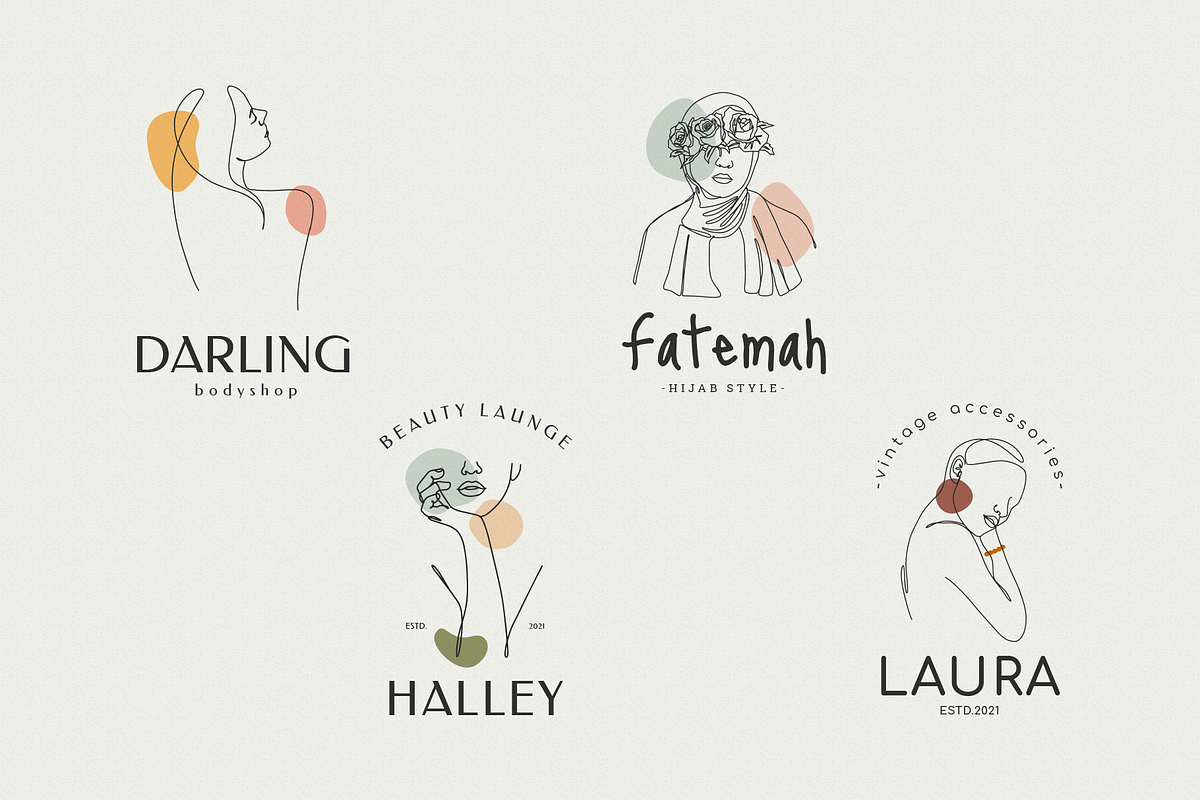 Woman Line Art Logo Templates, a Branding & Logo Template by Telllu & Friends (Photo 3 of 9)