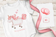 Valentine's Unicorn Set, an Illustration by Eva Katerina (Thumbnail 2 of 8)