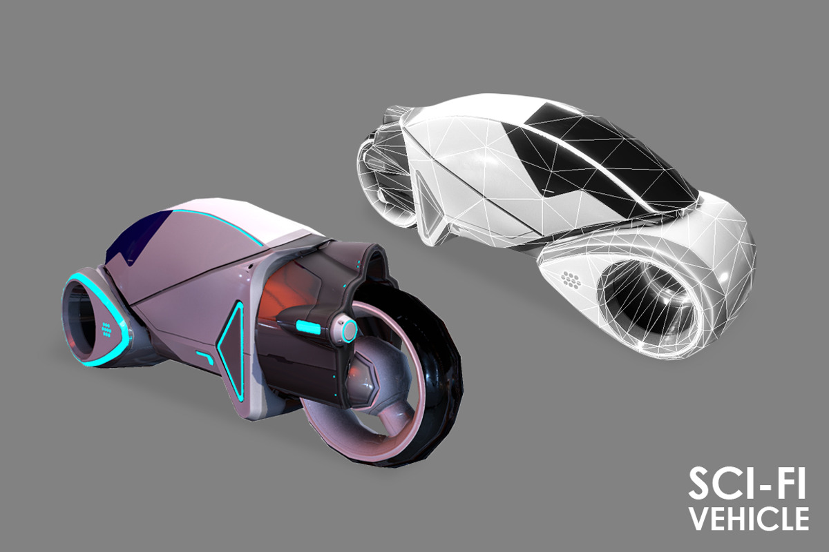 Sci-Fi Vehicle, a Cars & Vehicle 3D Model by Beatheart Creative Studio (Photo 11 of 12)