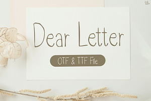 DearLetter | Handwriting Font, a Handwritten Font by LivelyAutumn11.11