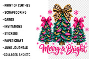 Christmas Merry & Bright Tree PNG, a Work Illustration by SinaCreation (Thumbnail 3 of 6)