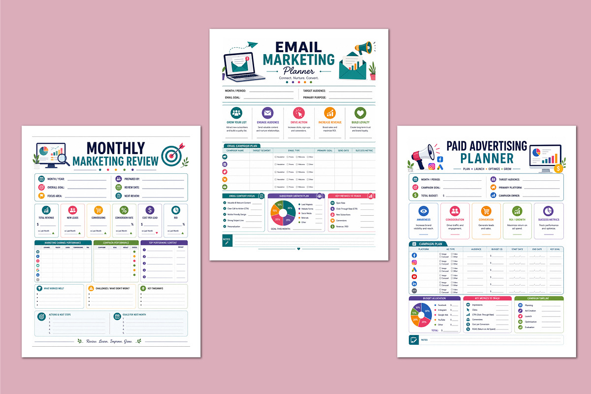 2027 Marketing Strategy Planner., a Stationery Template by Shumaya (Photo 5 of 5)