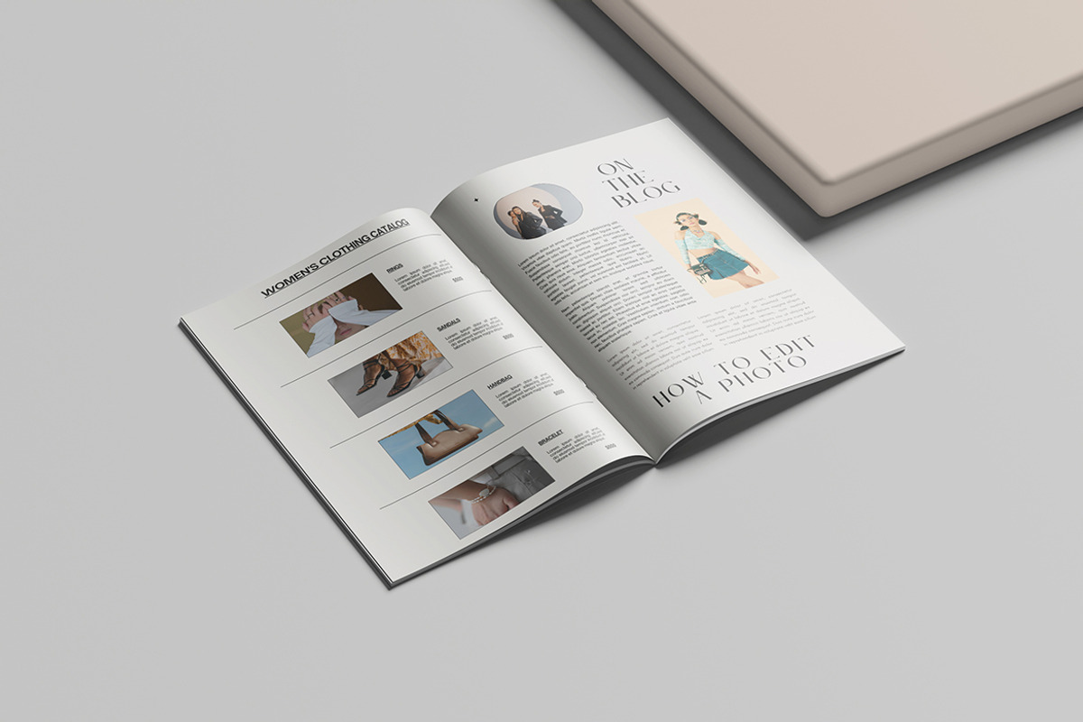 a4 magazine mock-up, a Books & Magazine Mockup by Pikachudesign