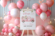 Pink Welcome Sign Mockup, 18x24 Mock, a Product Mockup by TatiMockup (Thumbnail 5 of 5)