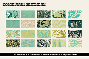 Swirls & Waves - Vector/JPG Patterns