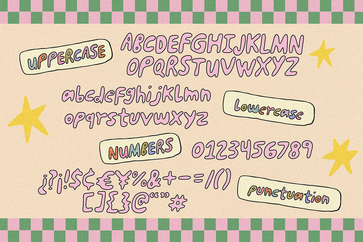 HAPPY TO BE HERE | FUNKY CHUBBY FONT, a Handwritten Font by Maria Feliz Fonts (Photo 10 of 11)