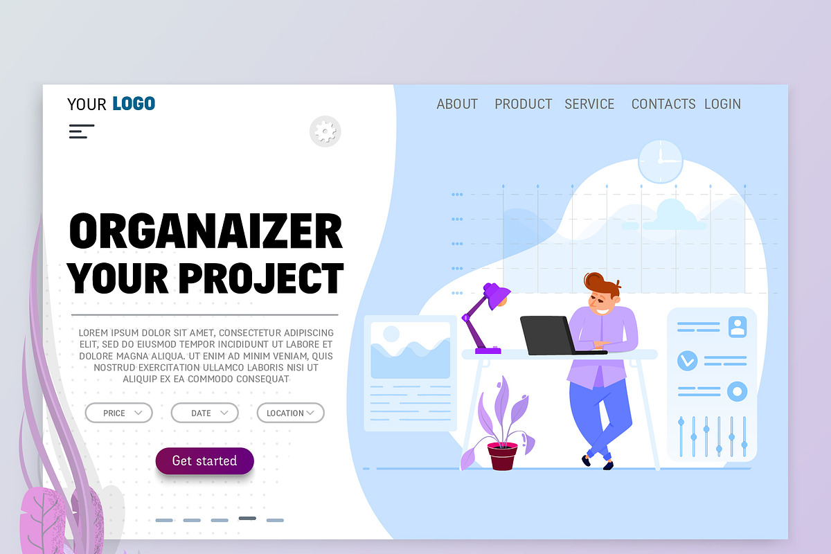 30 Landing Page Templates, a Templates & Theme by zao4nik (Photo 14 of 19)