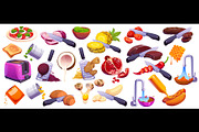 Kitchen utensils and food cooking, a Food Illustration by Vector Tradition (Thumbnail 1 of 3)