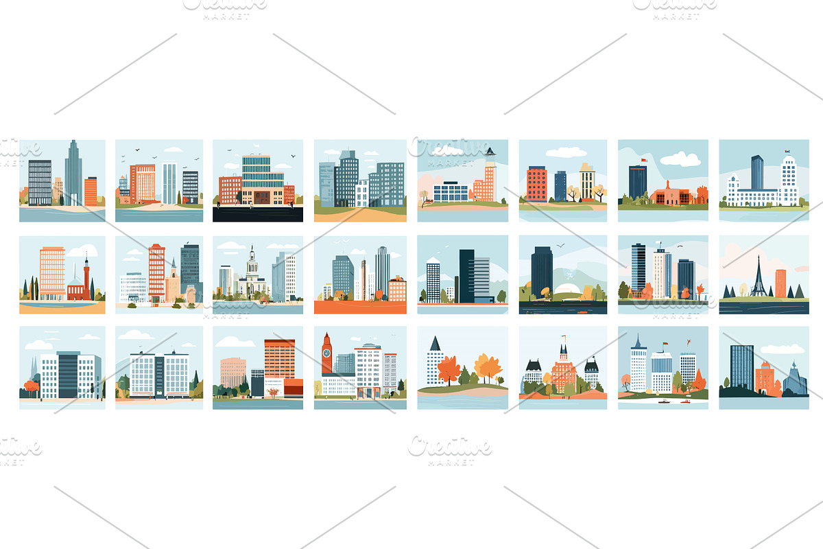 Urban modern architecture cityscape, an Object Illustration by Onyx