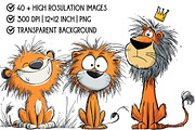 Cute Lion Clipart, an Illustration by Pixels.Craft (Thumbnail 4 of 6)