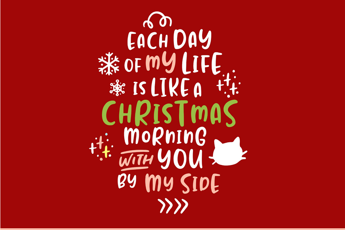 Jealous Kitty - Happy Christmas Font preview 5