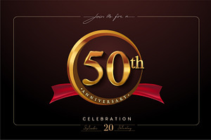 Gold Anniversary Logo, Greeting Card