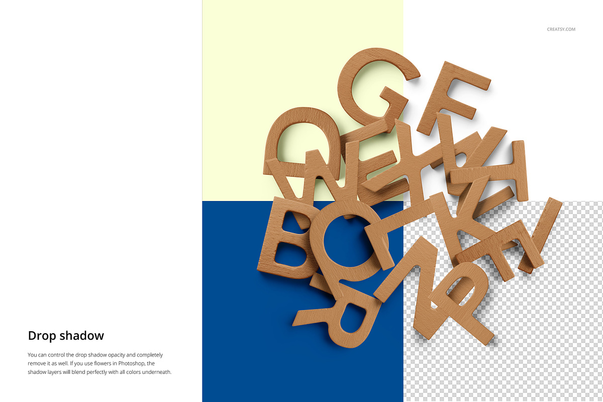 Isolated Painted Wood Letters Object, an Object Graphic by creatsy5 (Photo 4 of 5)