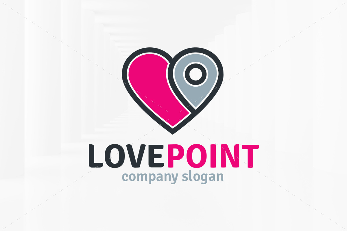 Love Point Logo Template, a Branding & Logo Template by LOGOMAGINE
