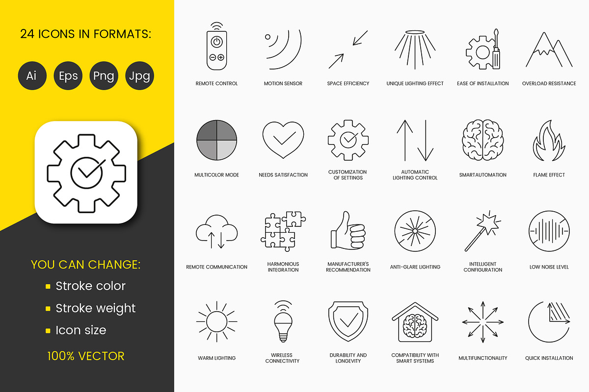 Versatile Lamp Packaging Icons, an Outline Icon by Grand Design (Photo 2 of 3)