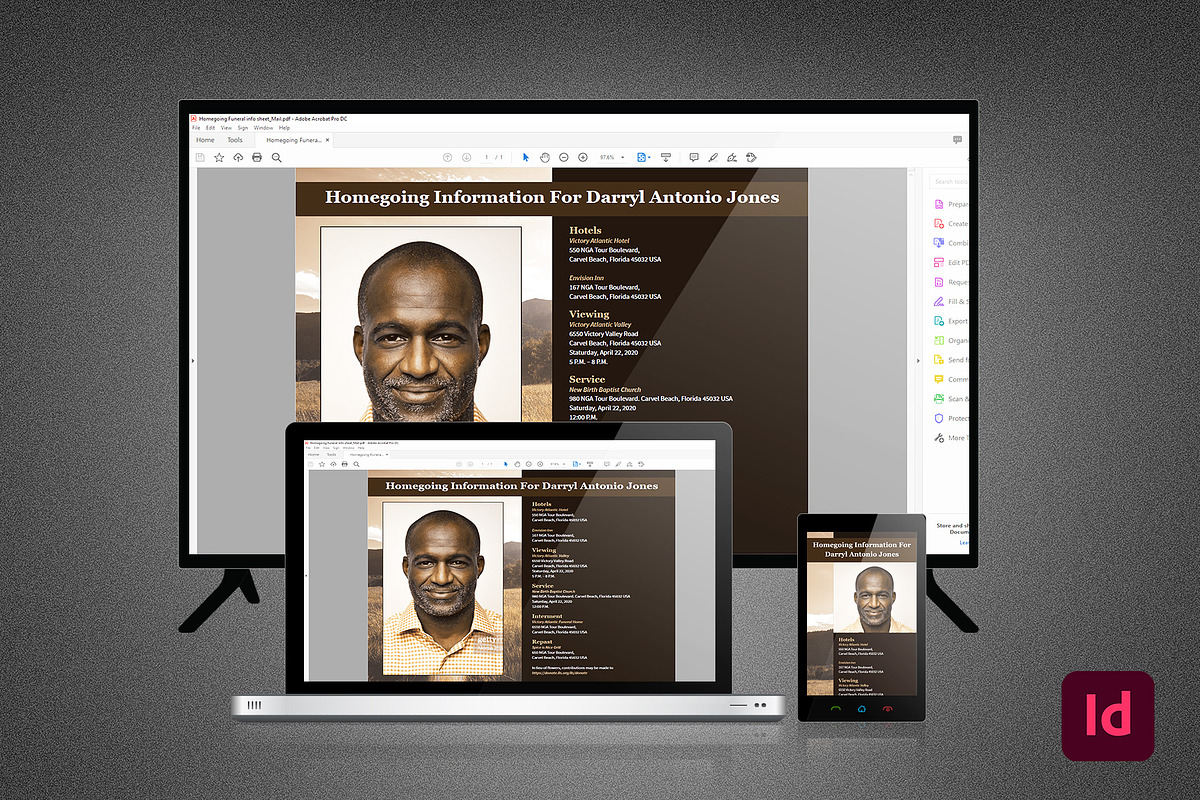 Homegoing Funeral Info Sheet, a Flyer Template by loswl (Photo 2 of 3)