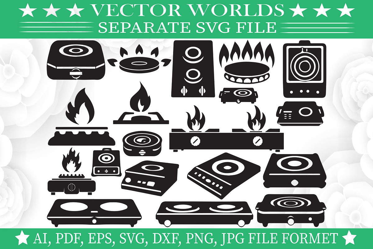 Electric Stove SVG, Stove SVG, an Object Graphic by VectorWorlds (Photo 1 of 3)
