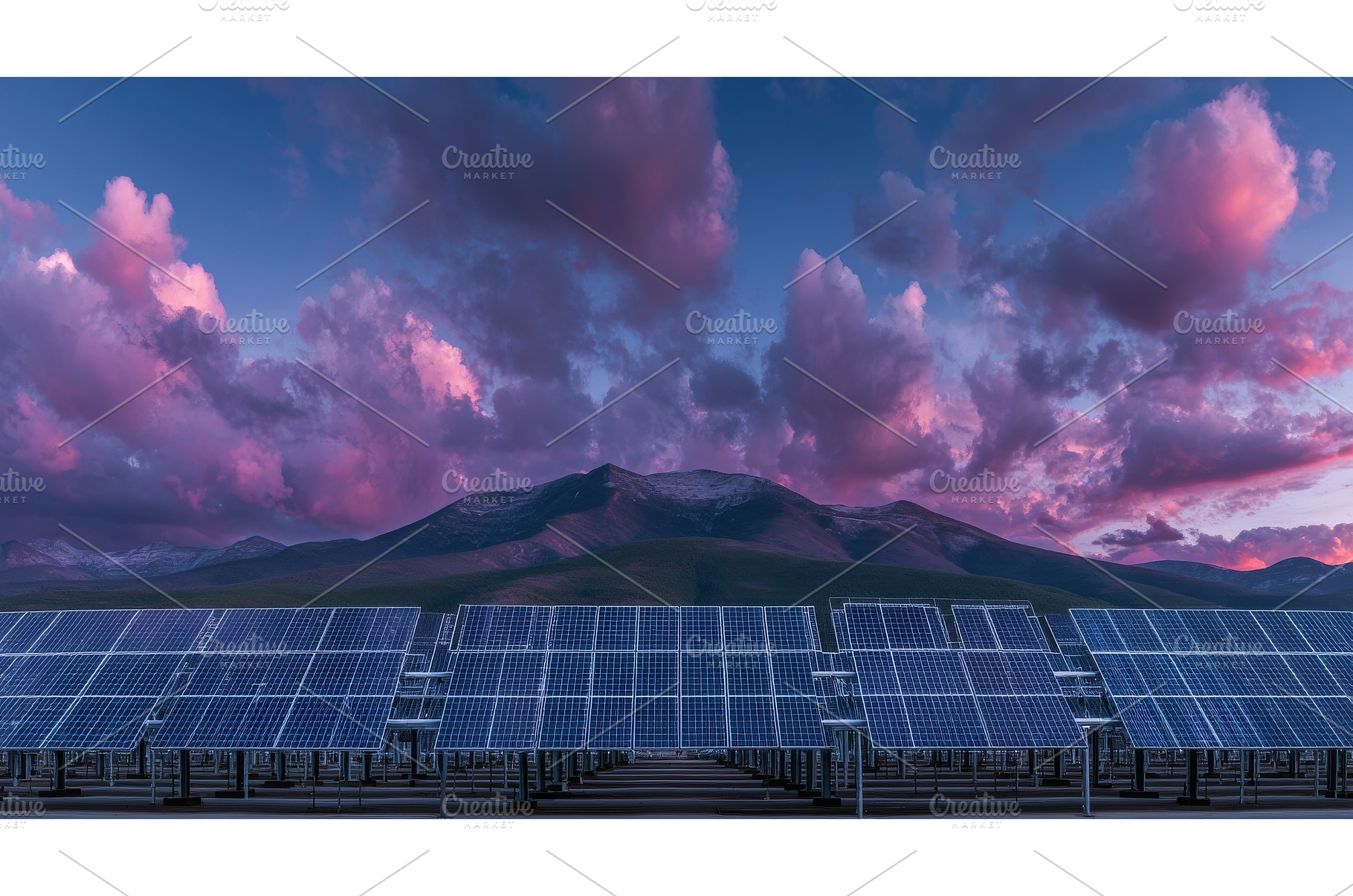 A panoramic view of solar panels and, an Industrial Photo by ZinetroN