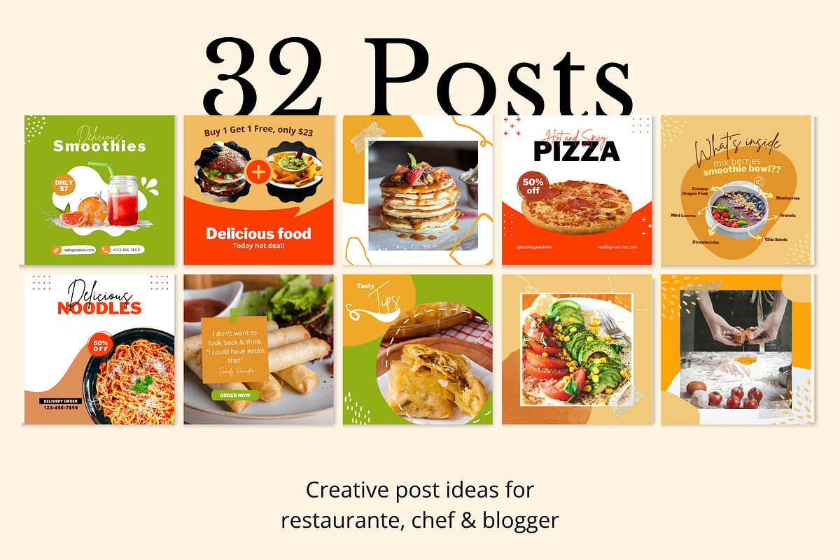 Instagram Templates: Tasty Food, a Social Media Template by Sakura Digitals (Photo 3 of 5)