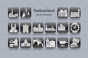 Swiss landmark icons (16x), an Icon by Artefy's Graphic Bar (Thumbnail 1 of 2)