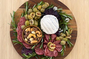 Gourmet Charcuterie Board Overhead, a Food & Drink Photo by THP Creative