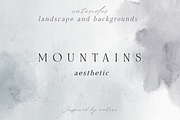 MOUNTAINS aesthetic *watercolor*, a Background Graphic by Youksy (Thumbnail 14 of 16)