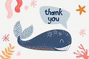 Marine - clipart & lettering, an Animal Illustration by DruZhi Art (Thumbnail 10 of 10)