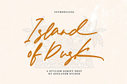 Island of Dusk - Stylish Script Font, a Script Font by Geelator Studio (Thumbnail 1 of 12)