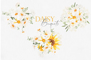 Watercolor flower - Daisy Set, an Illustration by Beigetime (Thumbnail 3 of 10)
