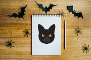 Halloween Witch, Cat, Bat Character, a Decorative Illustration by Imaginary Party (Thumbnail 6 of 10)