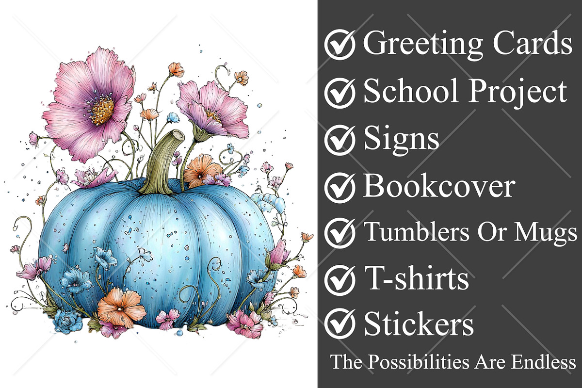 Whimsical Fall Pastel Pumpkin PNG, a Seasonal Illustration by Canvas Craft (Photo 3 of 10)