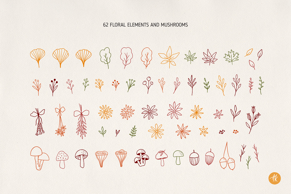 Autumn Charme Hand Drawn Doodle Set, an Object Illustration by Alena Koval (Photo 5 of 20)