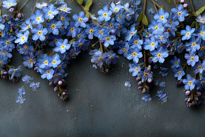 Forget-me-nots floral arrangement da, a Photo by Pixeness Studio