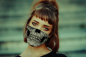 Skull FaceMask Vector Illustration