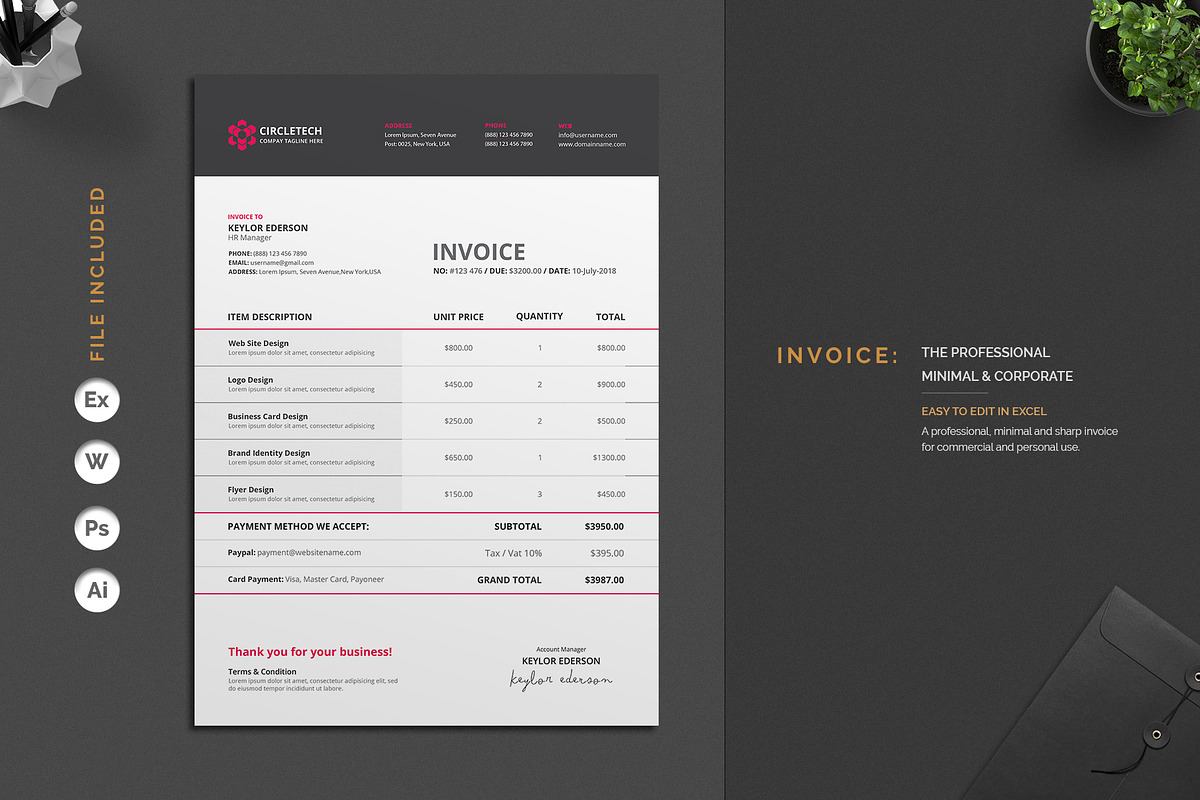 Invoice, a Stationery Template by deviserpark (Photo 5 of 5)