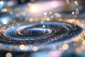 Distant galaxy illustration with swi, a Photo by Dvoevnore photos