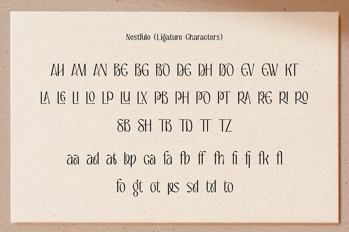 Nestfulo – Luxurious Display Font, a Font by Ekahermawan (Photo 14 of 15)