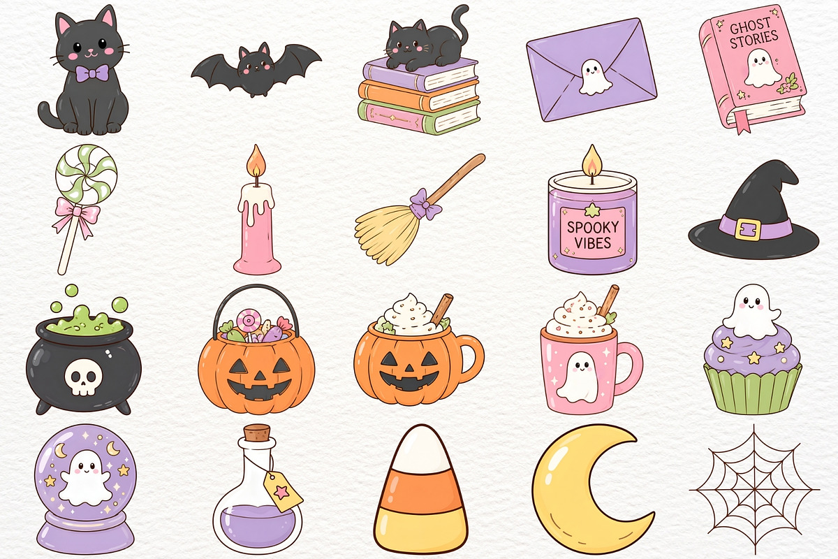 Halloween Ghost Clipart Spooky Boo, a Seasonal Illustration by SugarCloudStudioArt (Photo 6 of 6)