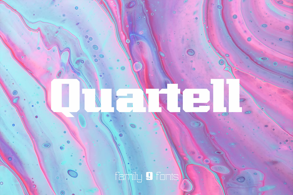Quartell family, a Slab Serif Font by NREY (Photo 1 of 8)