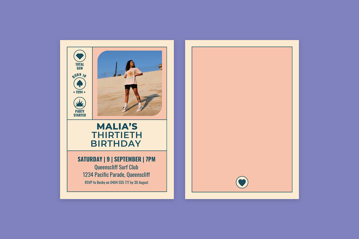 Malia Birthday Invitation, an Invitation Template by Mountain Folk Creative (Photo 4 of 7)