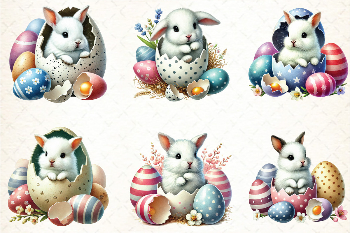 Cute Vintage Rabbit Watercolor, an Illustration by DreamCafeArt (Photo 3 of 4)