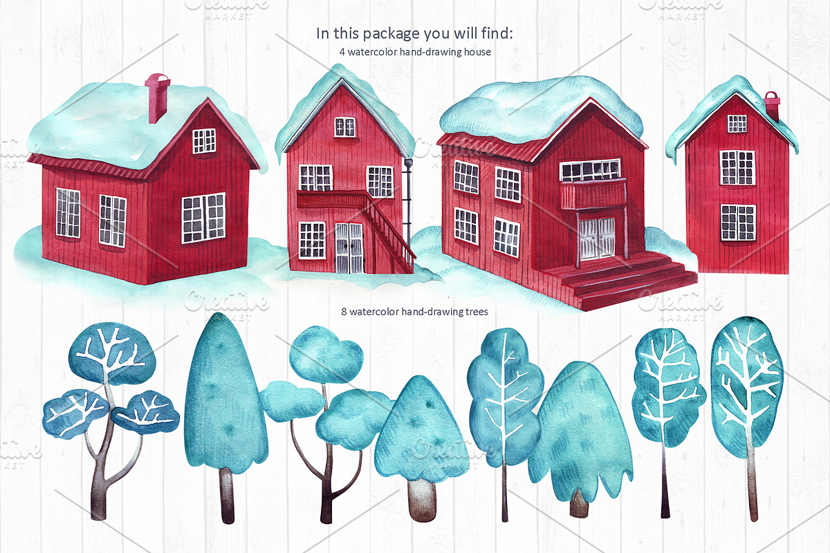 Christmas village, an Illustration by YuliaBiser (Photo 3 of 10)