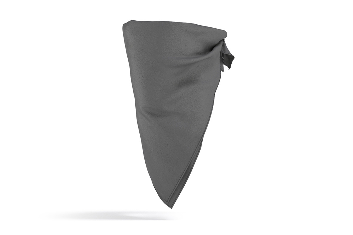 Black Face Wrap Bandana 3D Model, an Object 3D Model by rebrandy (Photo 4 of 9)