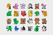 Playful Pals – Cute Animal Vector Se, an Object Graphic by Orbit Studio Shop (Thumbnail 5 of 14)