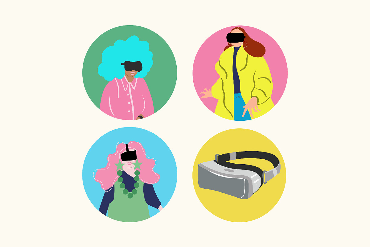 VR GIRLS WOMEN IN TECH ILLUSTRATIONS, a Technology Illustration by Jill Adams (Photo 8 of 11)