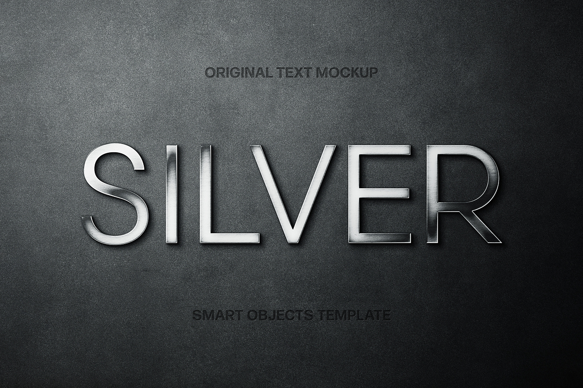 Silver Steel Text Effect, a Layer Style Add-On by Design Squad (Photo 1 of 2)