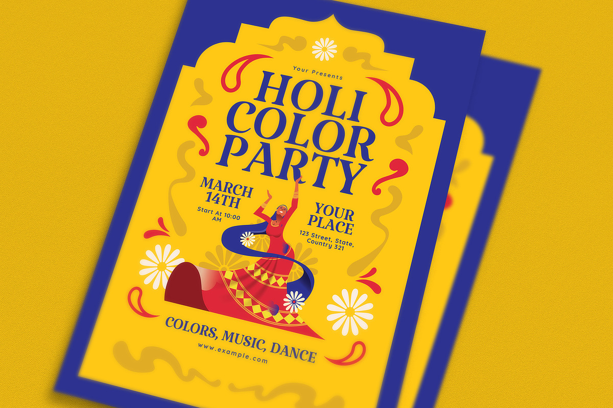 Holi Color Party Flyer, a Flyer Template by Guuver (Photo 2 of 3)