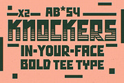 Knockers | T-shirt Type, a Sans Serif Font by Artifact Bazaar (Thumbnail 1 of 8)
