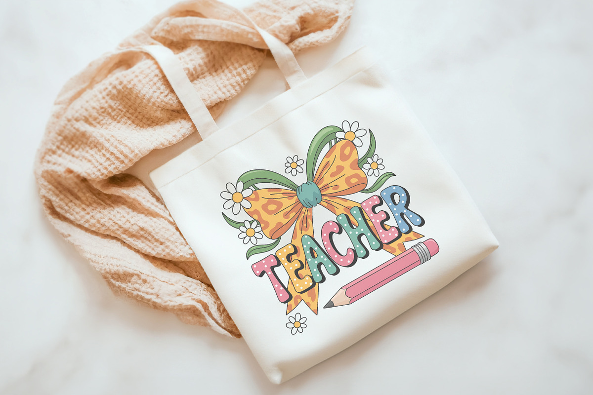 Coquette Teacher Png, an Illustration by Watercolor design (Photo 3 of 5)