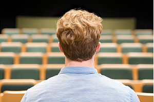 Young caucasian male in empty, a School & Education Photo by Lermont51